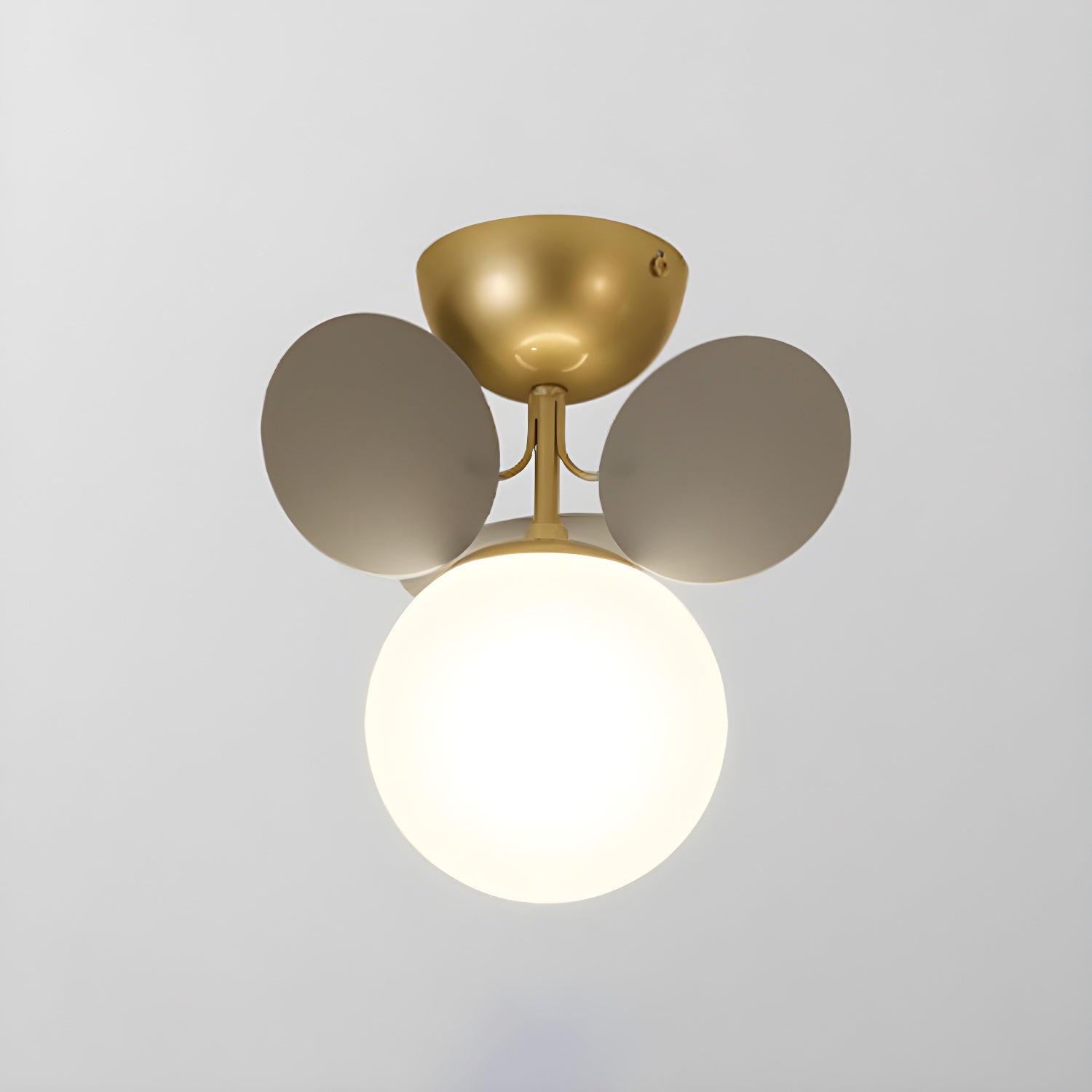 Macaron Globe Ceiling Light with Gold Frame