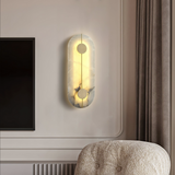 Marble Round Wall Sconce with LED Light