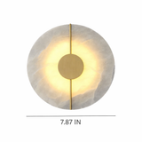 Marble Round Wall Sconce with LED Light