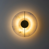 Marble Round Wall Sconce with LED Light