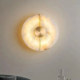 Marble Round Wall Sconce with LED Light