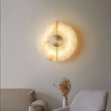 Marble Round Wall Sconce with LED Light