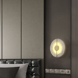 Marble Round Wall Sconce with LED Light