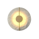Marble Round Wall Sconce with LED Light