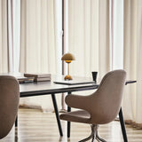 Matte Iron Dome Table Lamp with Touch LED