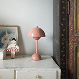 Matte Iron Dome Table Lamp with Touch LED