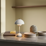 Matte Iron Dome Table Lamp with Touch LED