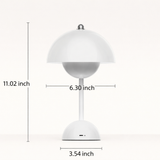 Matte Iron Dome Table Lamp with Touch LED