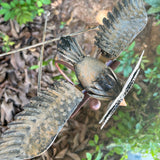 Metal Garden Decor Wind Spinner Bird Design