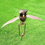 Metal Garden Decor Wind Spinner Bird Design