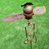 Metal Garden Decor Wind Spinner Bird Design