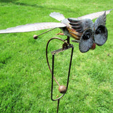 Metal Garden Decor Wind Spinner Bird Design
