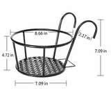 Metal Hanging Plant Basket with Double Hook