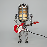 Metal Robot Table Lamp with LED Light