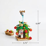 Micro Block Strawberry Pot Building Display