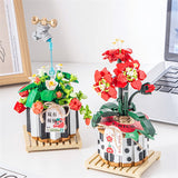 Micro Block Strawberry Pot Building Display