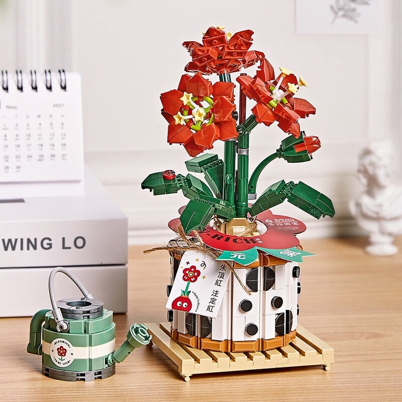 Micro Block Strawberry Pot Building Display