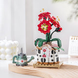 Micro Block Strawberry Pot Building Display
