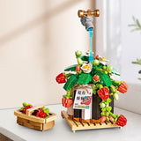 Micro Block Strawberry Pot Building Display