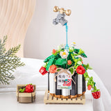 Micro Block Strawberry Pot Building Display