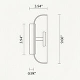 Minimalist Brass Glass Round Wall Sconce LED