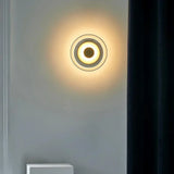 Minimalist Brass Glass Round Wall Sconce LED