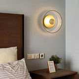 Minimalist Brass Glass Round Wall Sconce LED