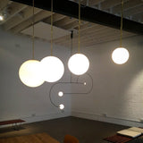 Minimalist Brass Globe Glass Pendant