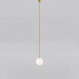 Minimalist Brass Globe Glass Pendant