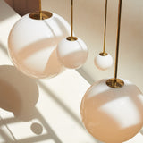 Minimalist Brass Globe Glass Pendant
