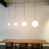 Minimalist Brass Globe Glass Pendant