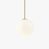 Minimalist Brass Globe Glass Pendant