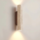 Minimalist Travertine Cylinder Wall Sconce