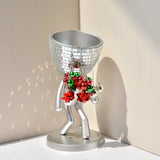 Mirror Disco Walking Man Planter Sculpture