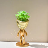 Mirror Disco Walking Man Planter Sculpture