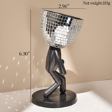 Mirror Disco Walking Man Planter Sculpture