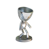 Mirror Disco Walking Man Planter Sculpture