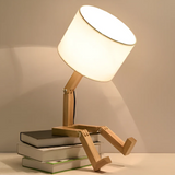 Modern Adjustable Wood Table Lamp