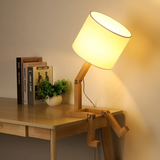 Modern Adjustable Wood Table Lamp