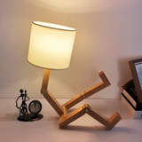 Modern Adjustable Wood Table Lamp