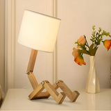 Modern Adjustable Wood Table Lamp