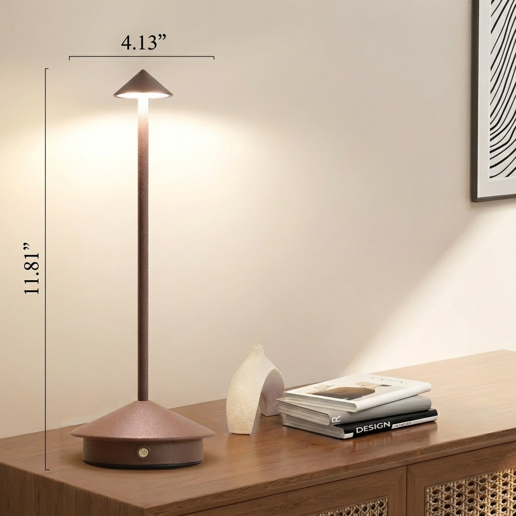 Modern Aluminium Cone LED Table Lamp