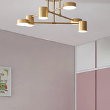 Modern Brass Sputnik Ceiling Light 6-Light