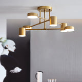Modern Brass Sputnik Ceiling Light 6-Light