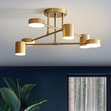Modern Brass Sputnik Ceiling Light 6-Light