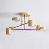 Modern Brass Sputnik Ceiling Light 6-Light