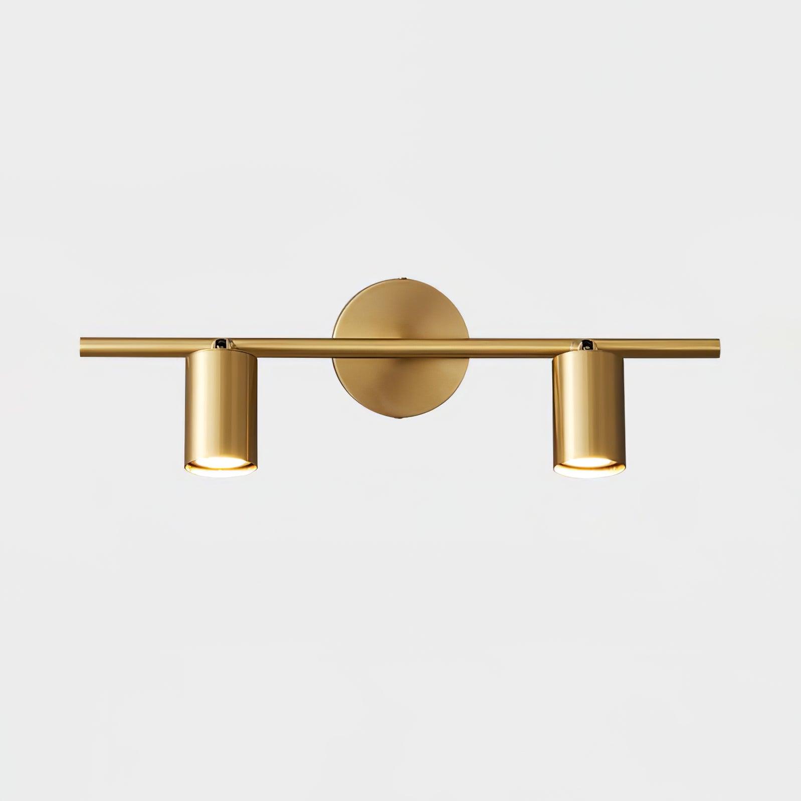 Modern Brass Wall Spotlight with Double Head
