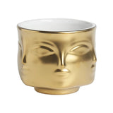 Modern Ceramic Flower Pot with Sculpted Face