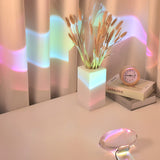 Modern Crystal LED Projection Table Lamp