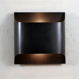 Modern Curved Brass LED Wall Sconce